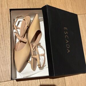 NEW Escada caramel kitten heels - sz8.5